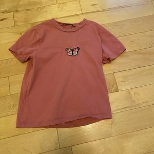 pink butterfly t-shirt